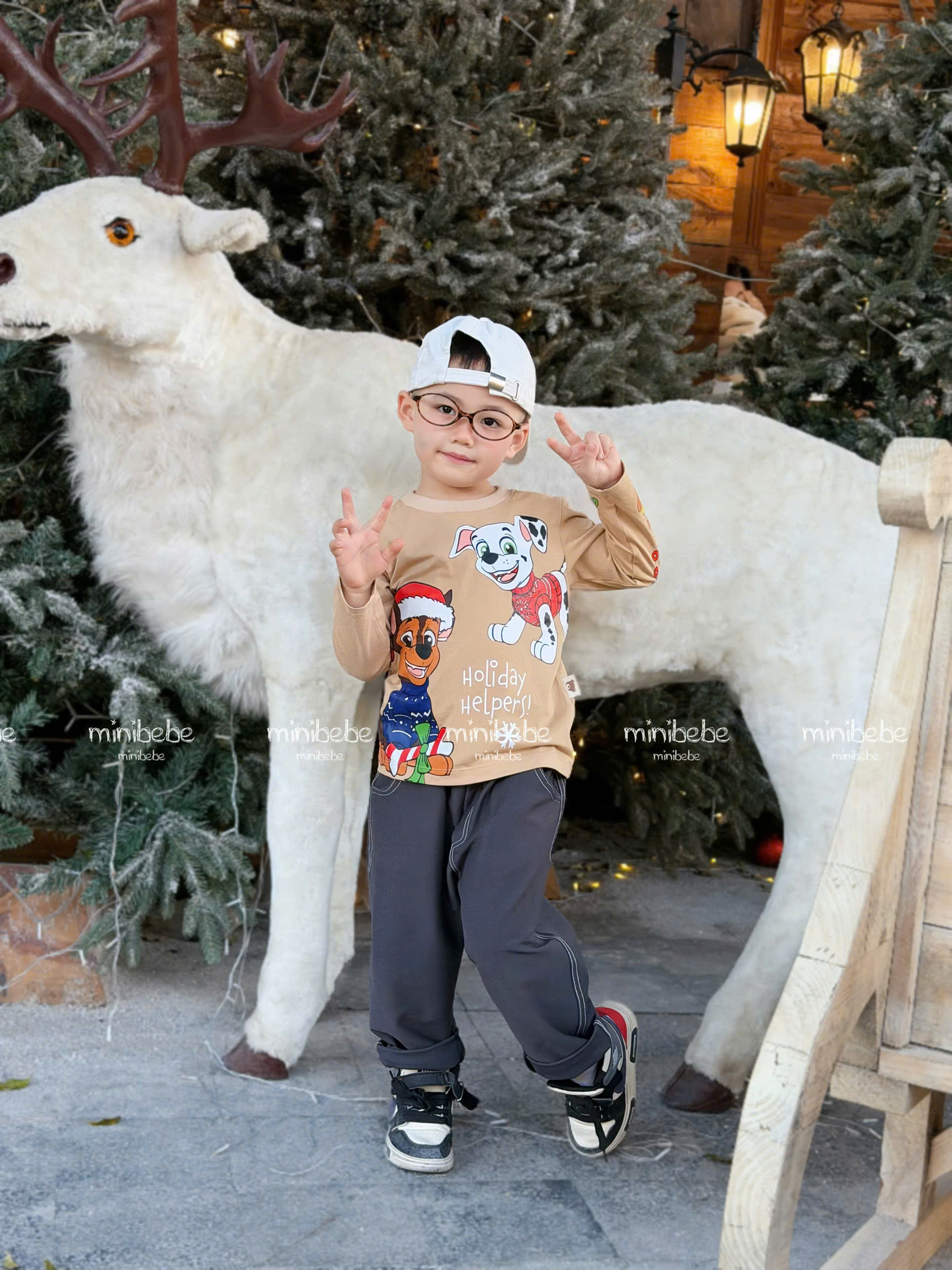 H83 BỘ DÀI ÁO NÂU CHÓ CỨU HỘ - A210.411