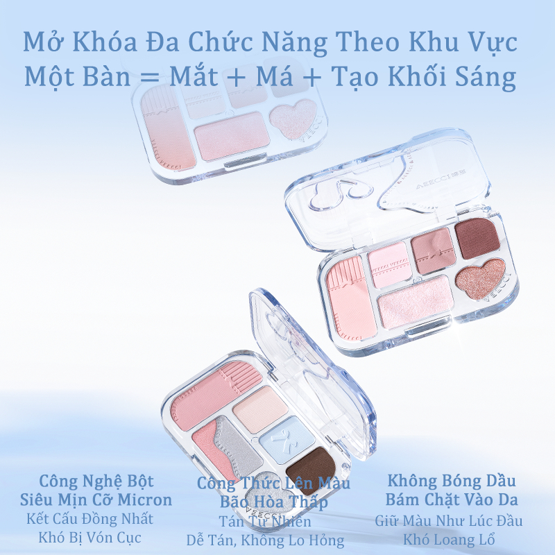[VEECCI] Bảng phấn mắt 6 má ô Veecci 8g_thumbnail_2