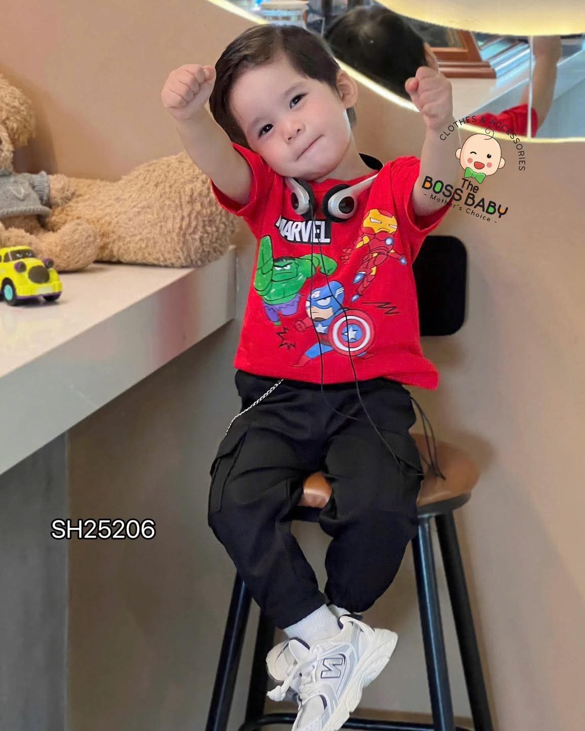 Set bộ quần dài kaki đỏ đen siêu nhân marvel_thumbnail_3