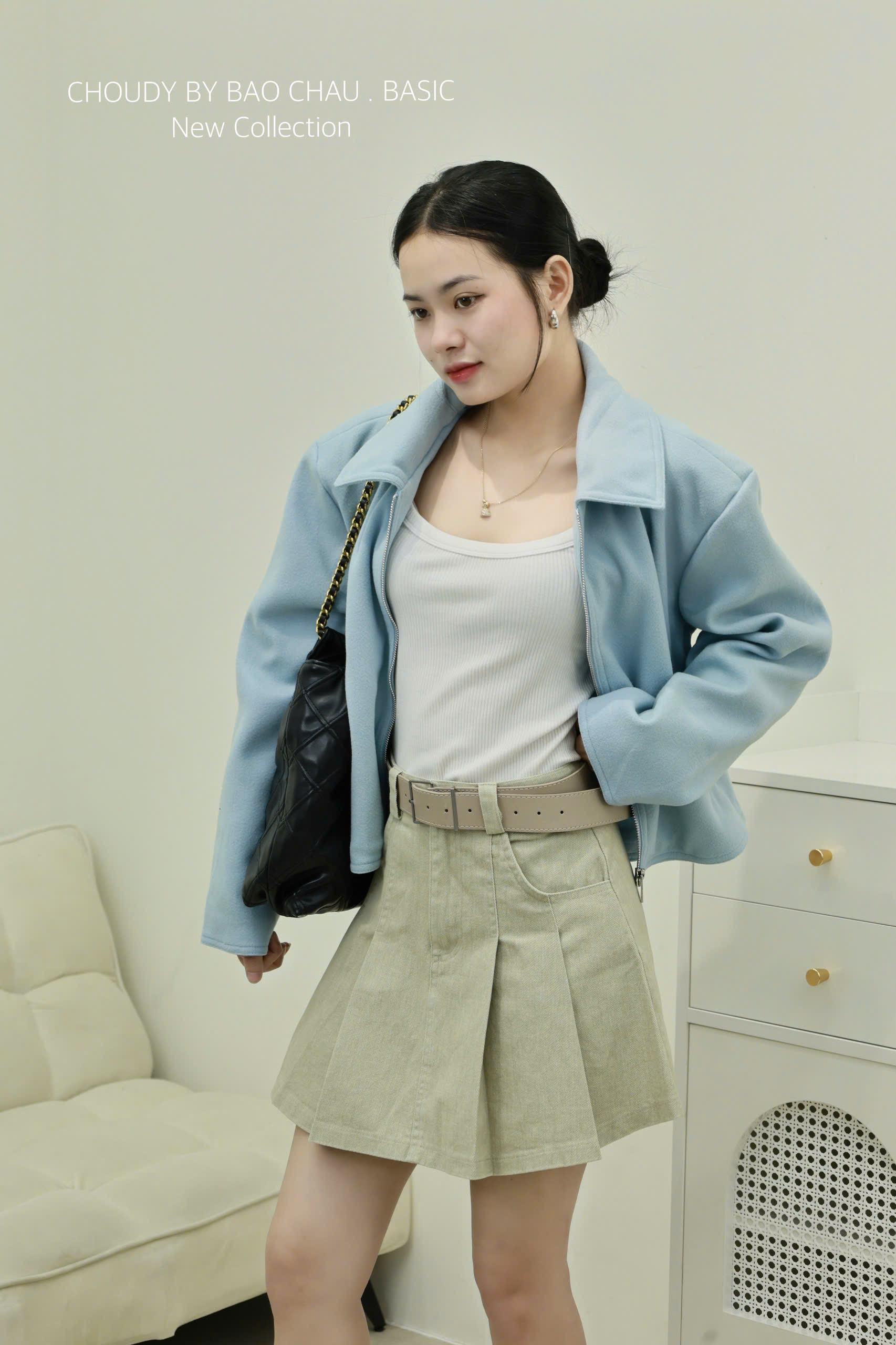 U241 CHÂN VÁY BE (KÈM BELT)_thumbnail_0