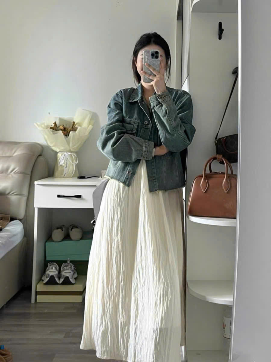 Set dài nữ ( ĐẦM DÀI + ÁO KHOÁC JEAN )_thumbnail_9