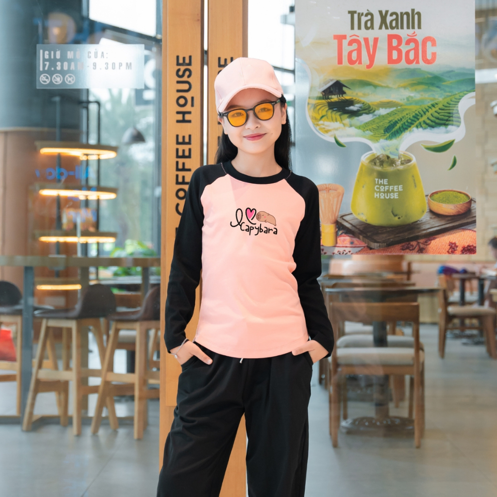 Áo thu đông bé gái tay dài chất liệu thun borip 4 chiều giữ nhiệt trung bình - Loza Kids AD2816