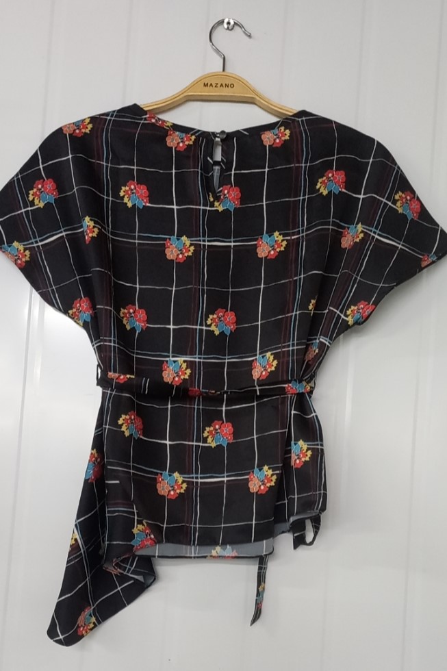 Áo sơ mi họa tiết in hoa thắt đai_thumbnail_1