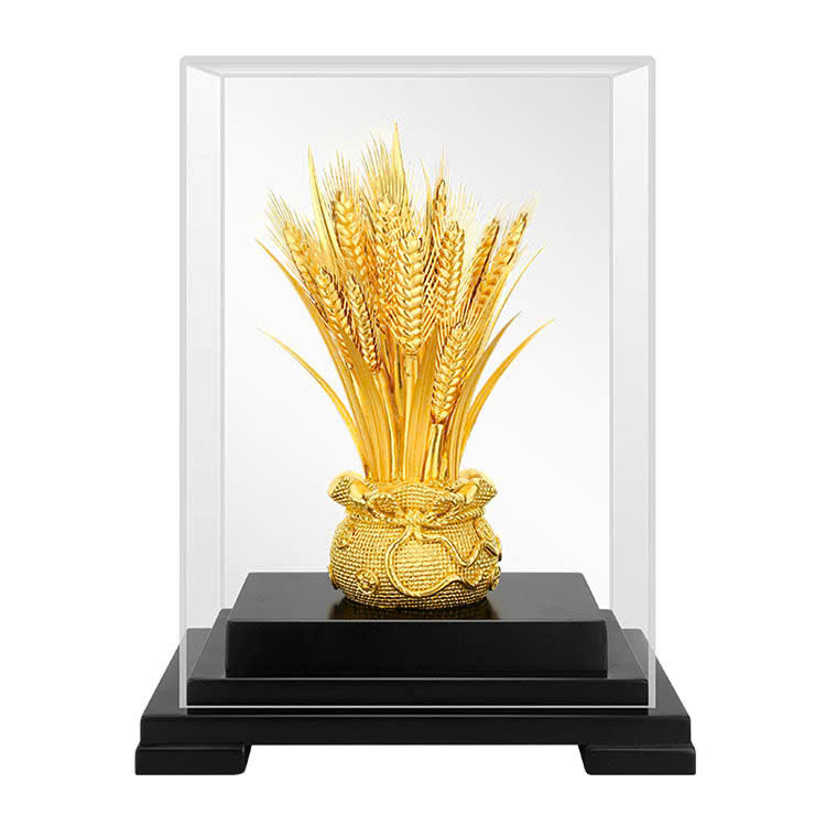 Hũ lúa thần tài mạ vàng 24k ( KT 17X14X22cm ) DxRxC_thumbnail_5