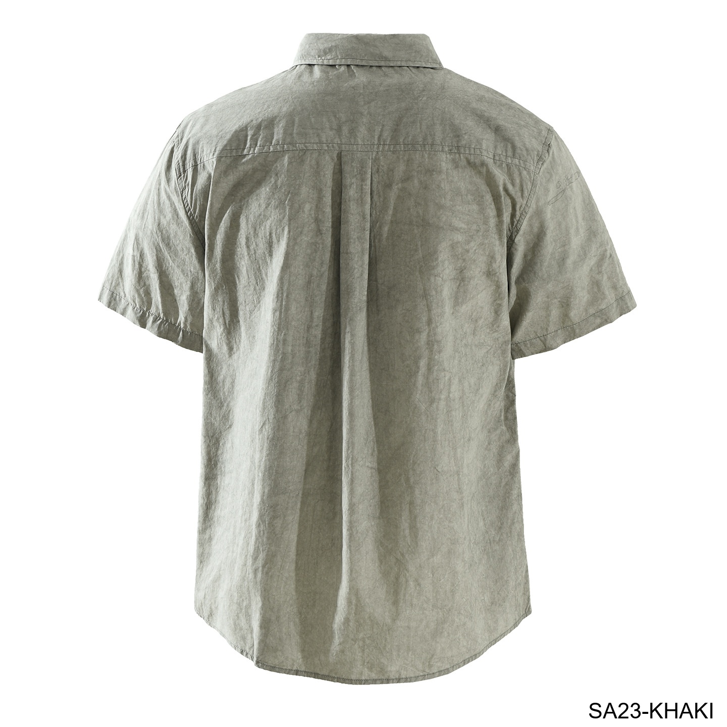 SA23 - Áo sơ mi nam tay ngắn cổ bẻ form rộng in chữ cá tính màu Khaki và Xám_thumbnail_10