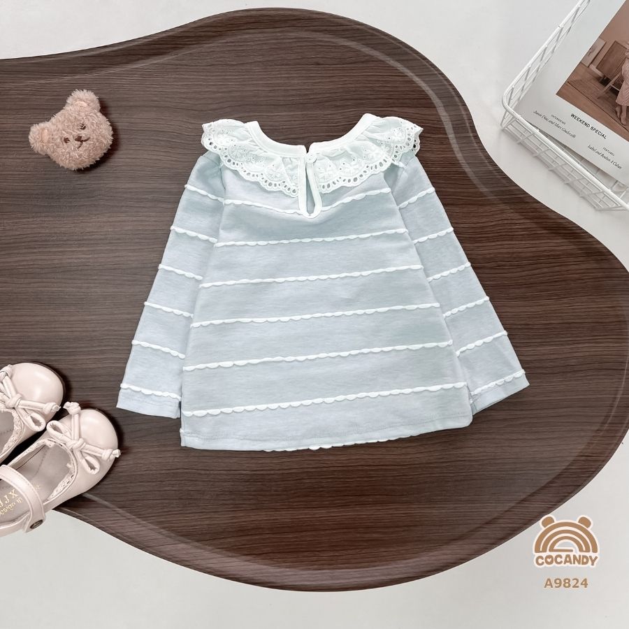 Áo dài XANH sóng nhún bèo cổ_thumbnail_2