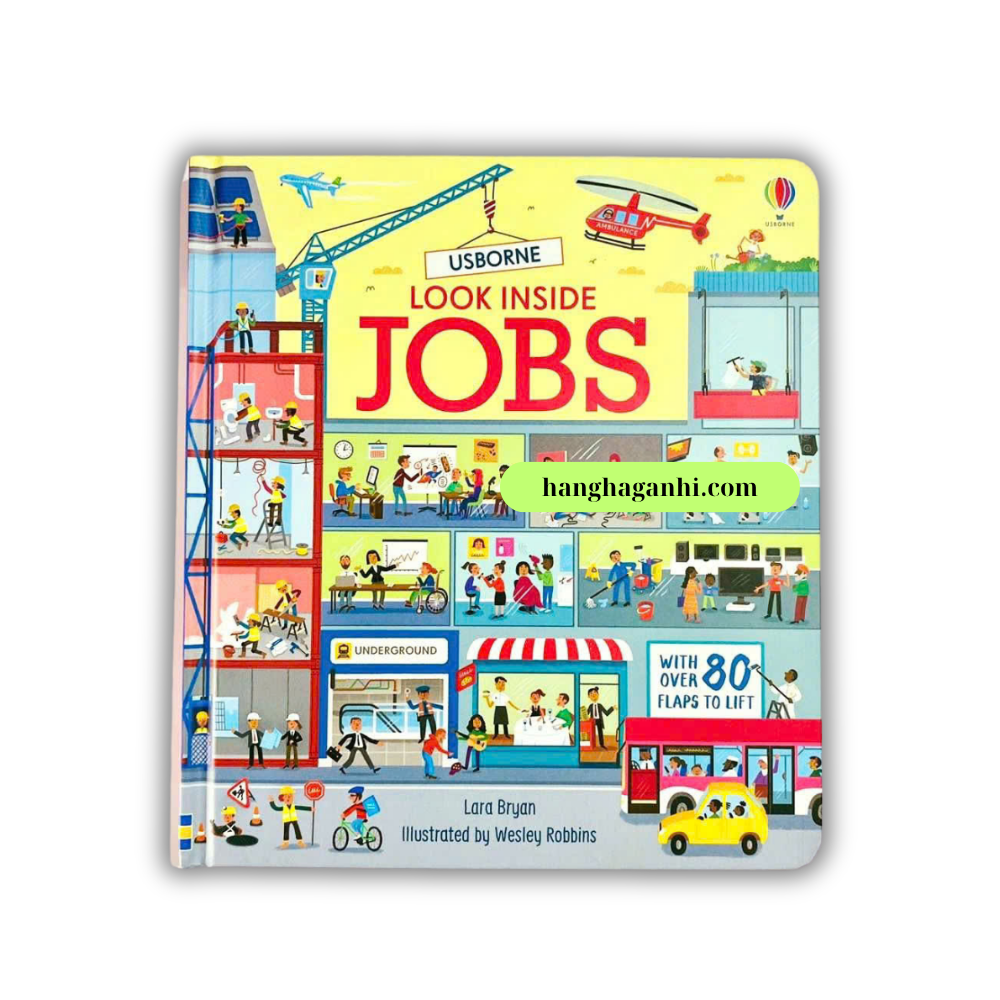Sách lật mở Usborne Look Inside Jobs (age 5+)