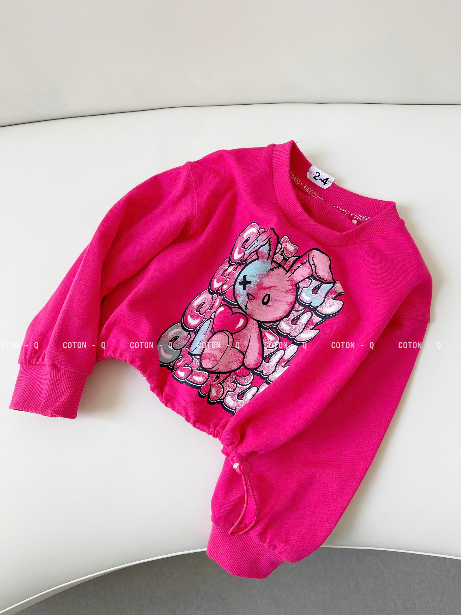 Áo tay dài rút dây xịn bé gái ( VÀNG )_thumbnail_18