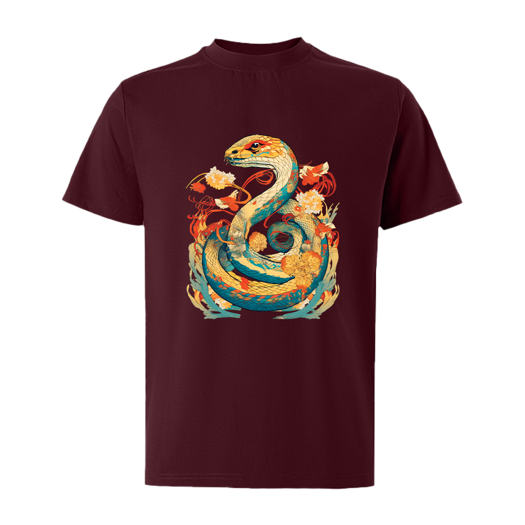 Áo thun nam form rộng 12 con giáp tuổi Tỵ ATD482 Miucho Iconic cotton cổ tròn in graphic_thumbnail_16