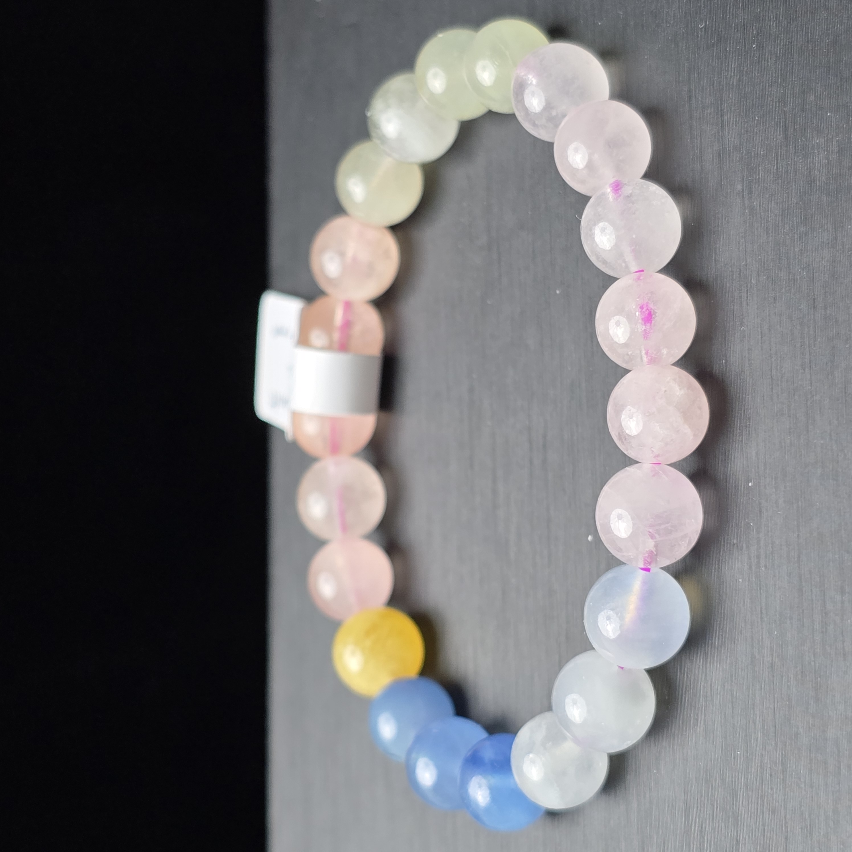 Vòng Đá Beryl Đa Sắc (Morganite + Aquamarine + Heliodor)