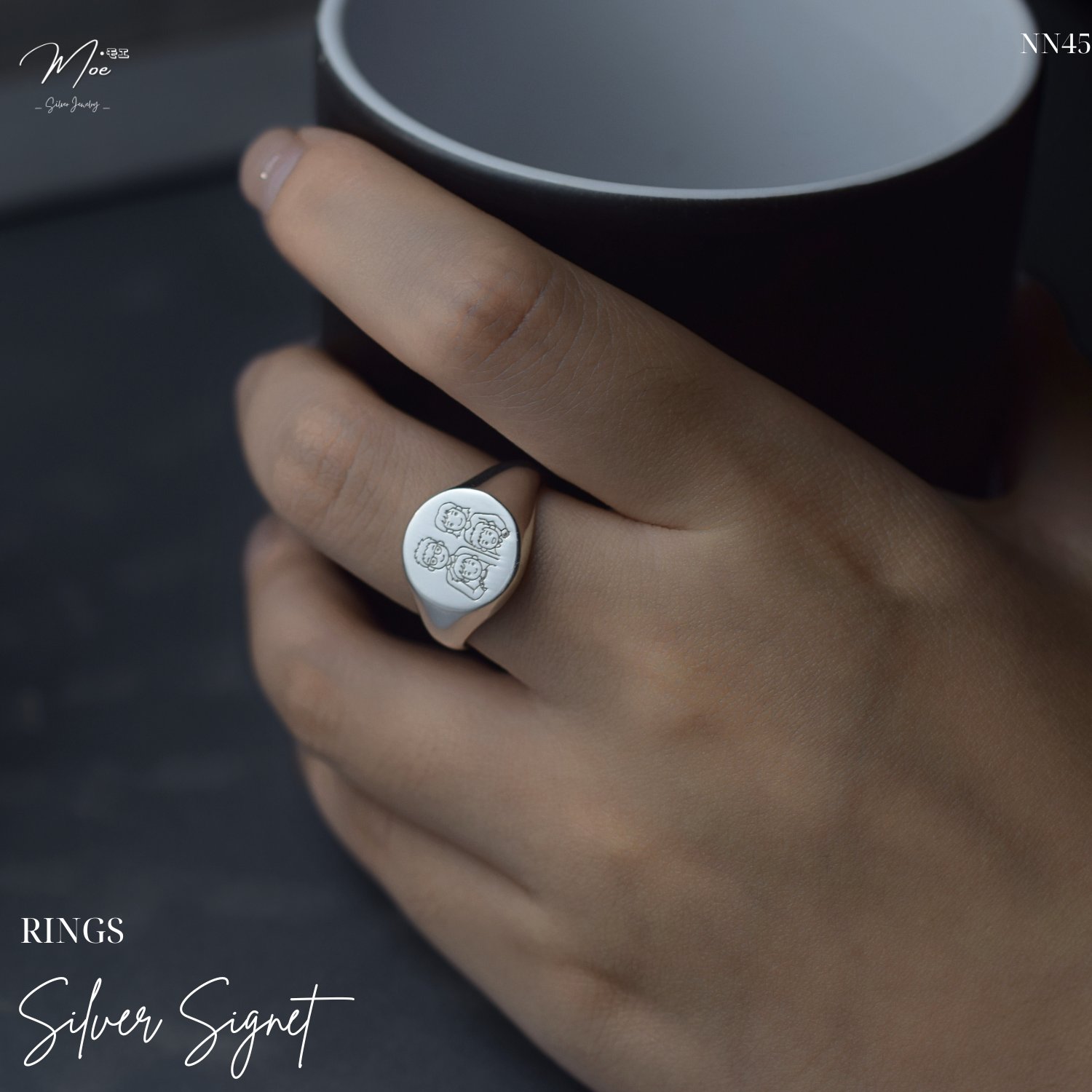 NN45 - Nhẫn nam Silver Signet_thumbnail_13