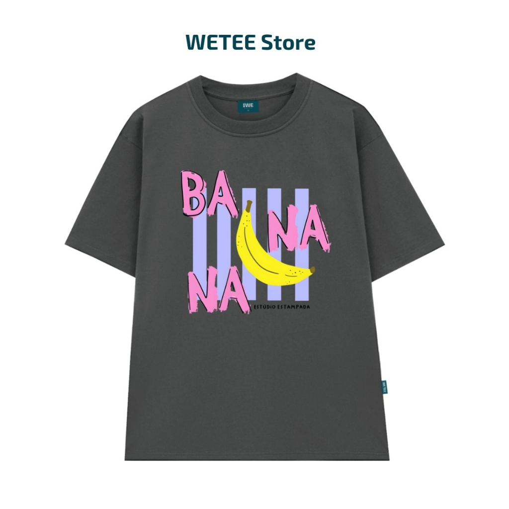 Áo thun unisex UX30-1140 BANANA hình chuối sọc tím dáng oversized local brand WETEE_thumbnail_8