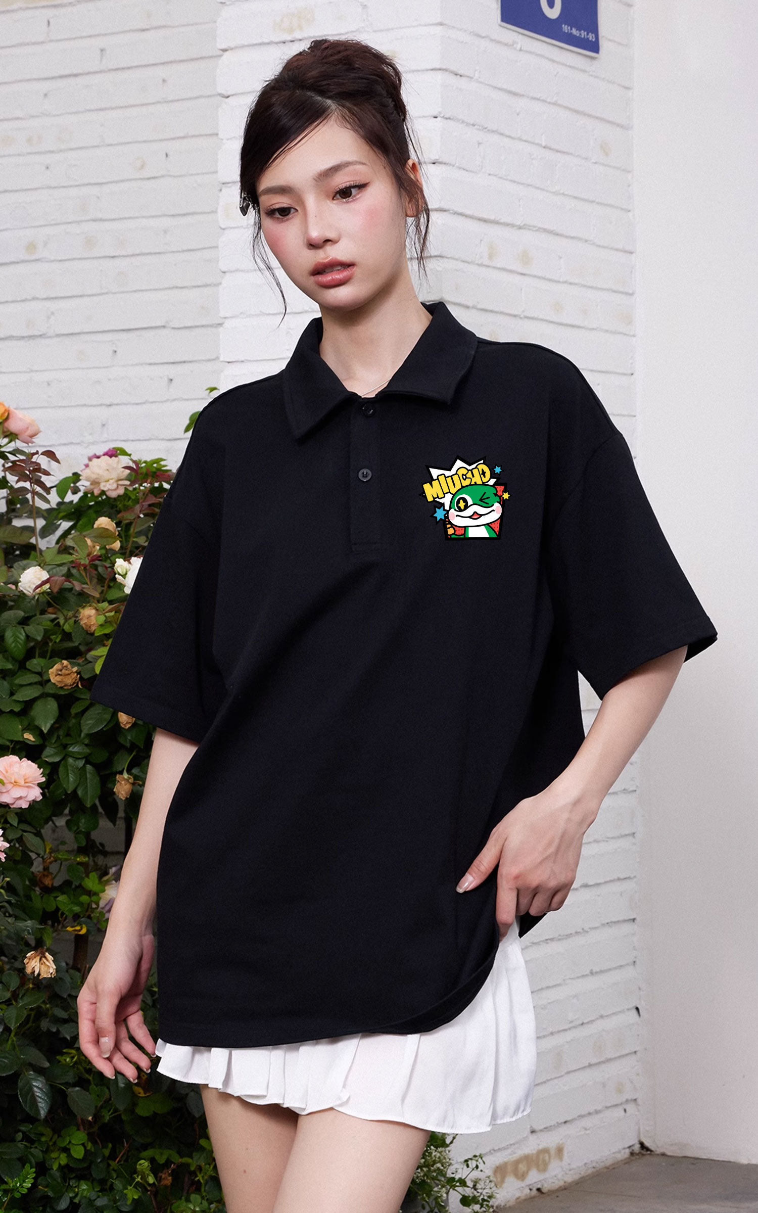 Áo polo tết nam nữ form rộng có cổ vải cotton thoáng mát local brand PLD1740 Miucho in mix_thumbnail_4