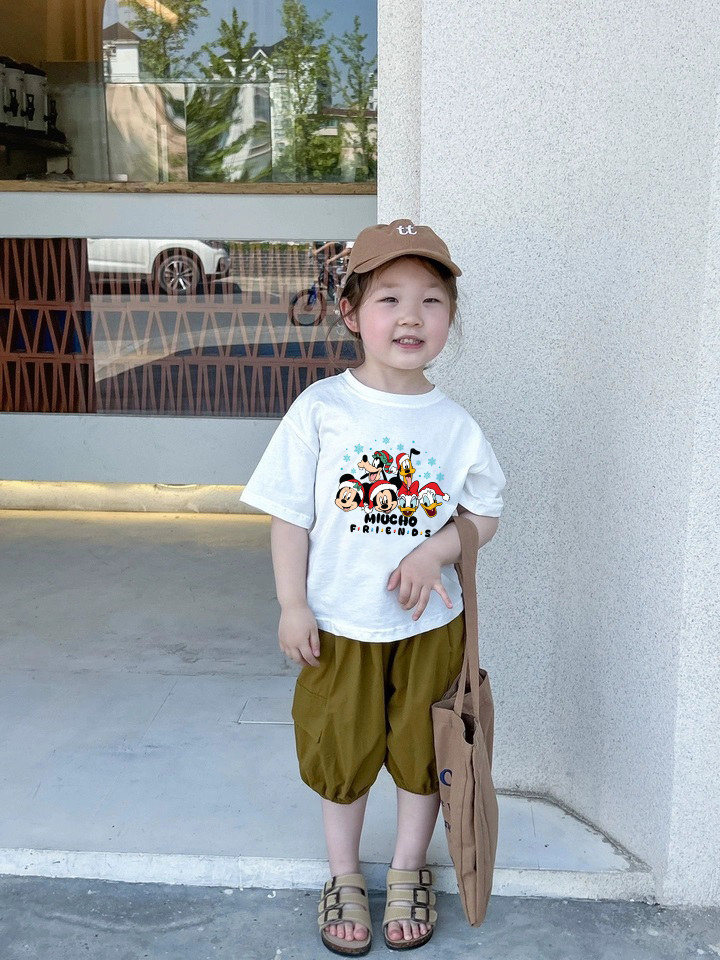 Áo thun bé gái giáng sinh noel from rộng chất vải cotton thoáng mát AED1706 Miucho Kid in graphic_thumbnail_5