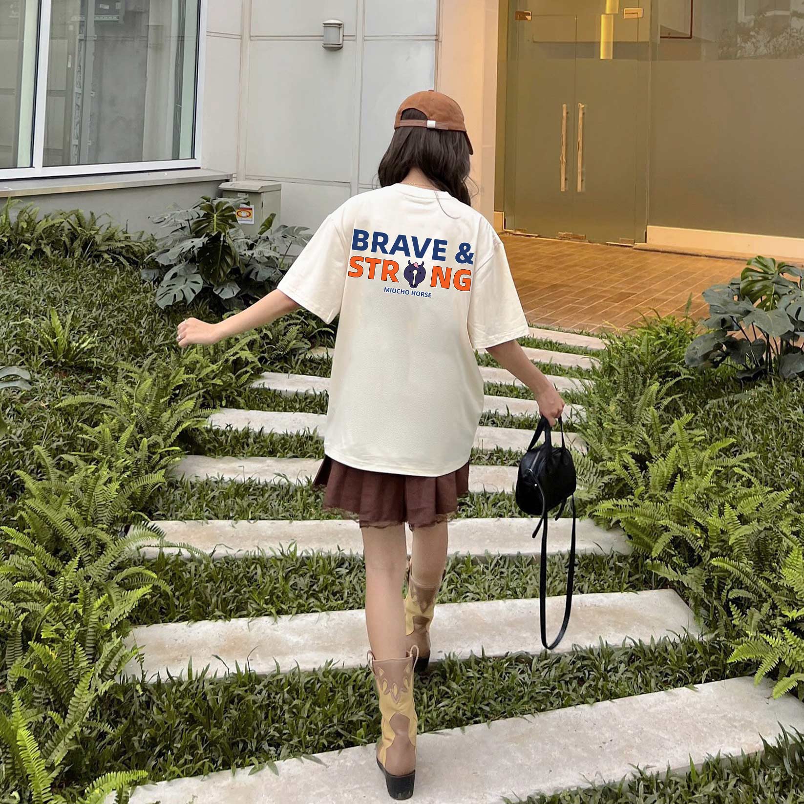 Áo thun nữ form rộng 12 con giáp tuổi Ngọ ( tuổi ngựa)ATD426 Miucho cotton cổ tròn in graphic_thumbnail_2