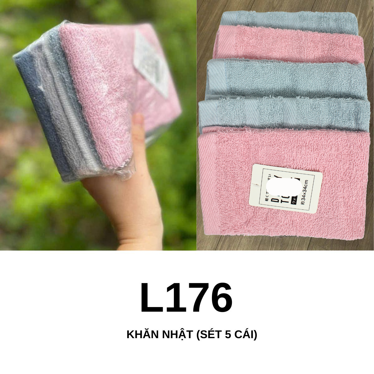 L176 KHĂN NHẬT (SÉT 5 CÁI)
