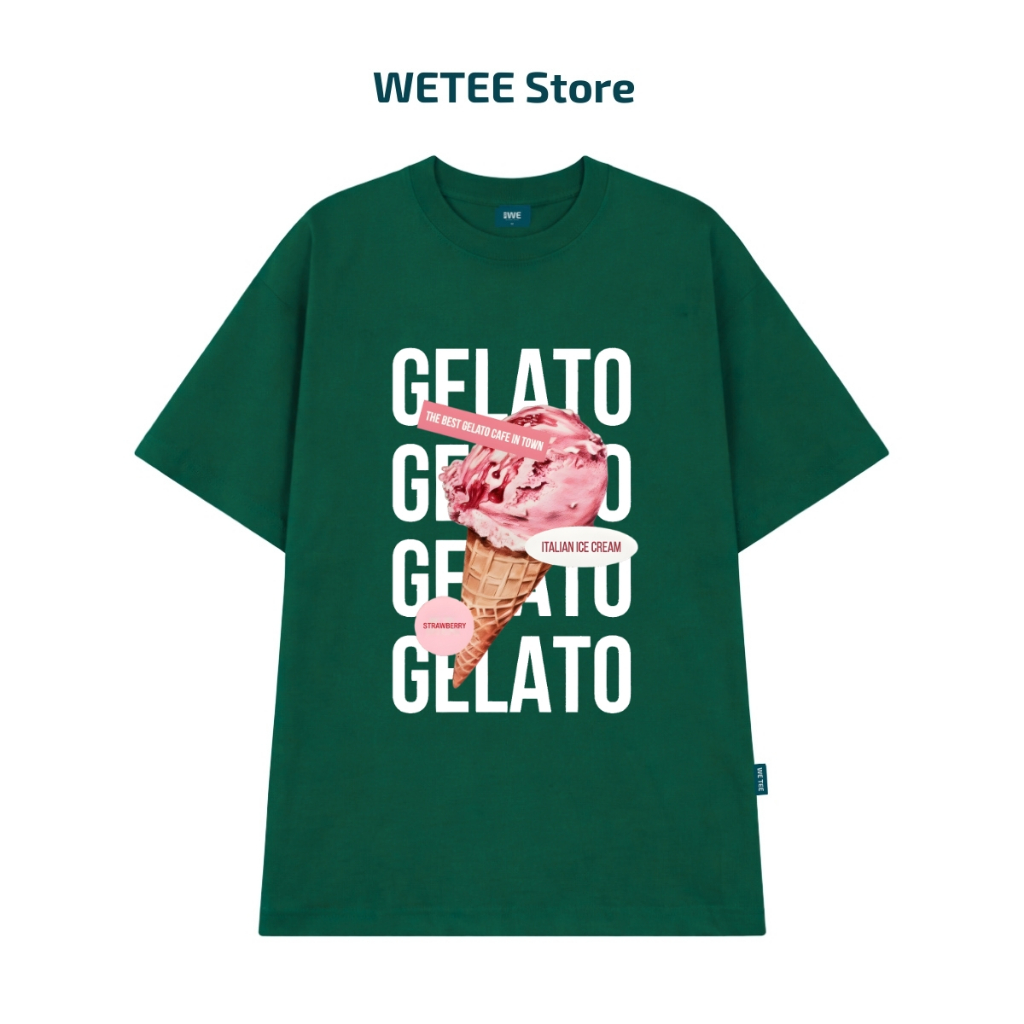 Áo thun unisex UX30-1170 GELATO hình kem hồng dáng oversized local brand WETEE_thumbnail_10