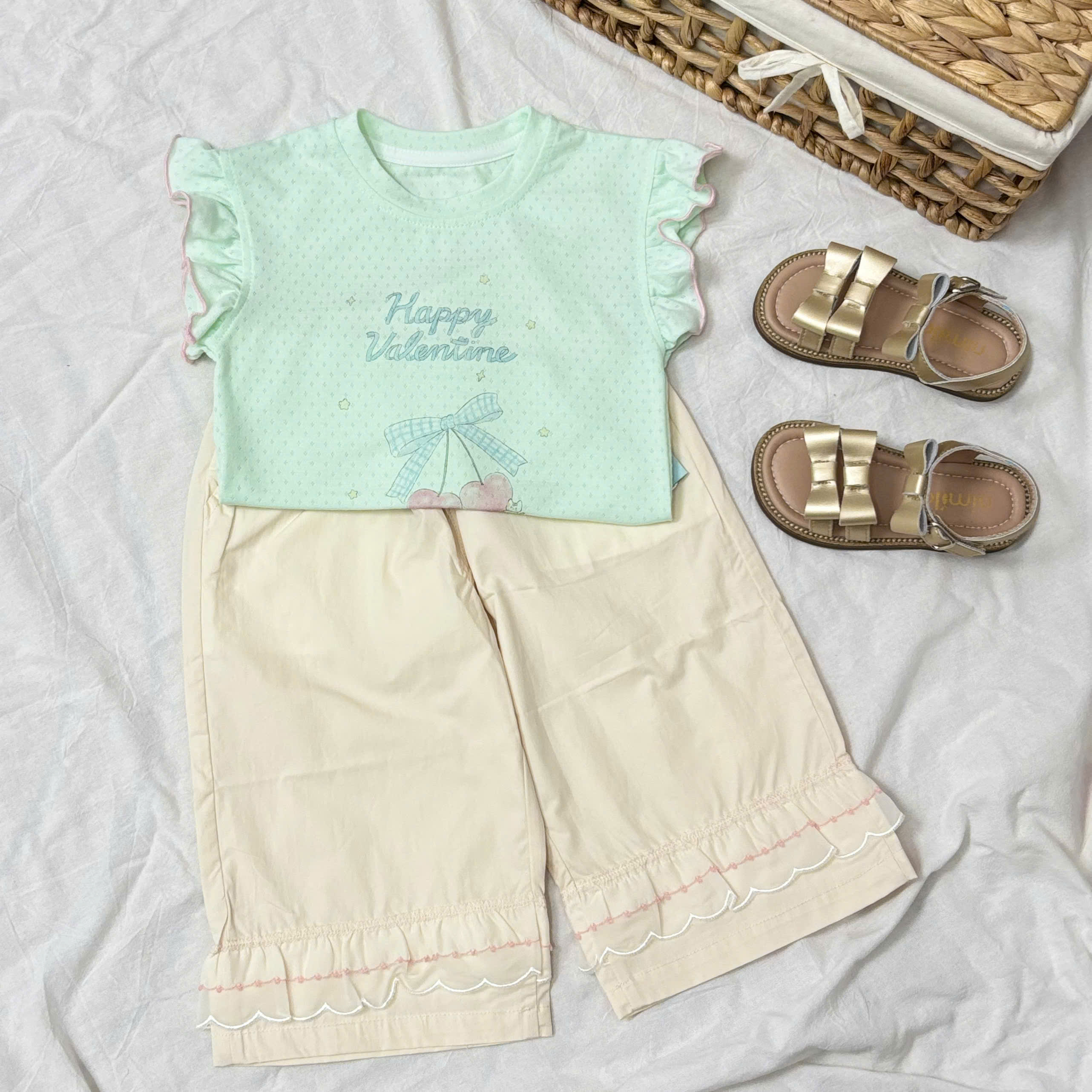 A79 Áo thun thông hơi màu bạc hà_thumbnail_0