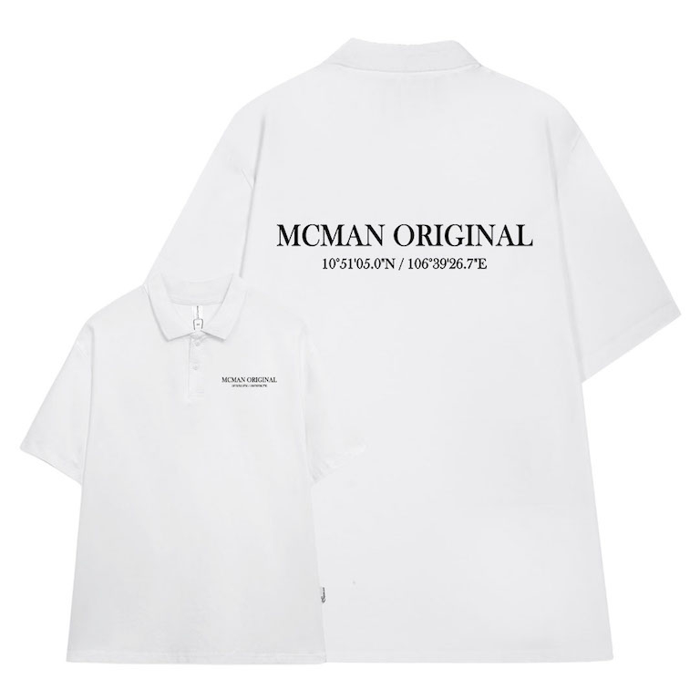 Áo polo nam form rộng đẹp PLD186 Miucho Man tay lỡ vải cotton mềm mại cho nam in Typography