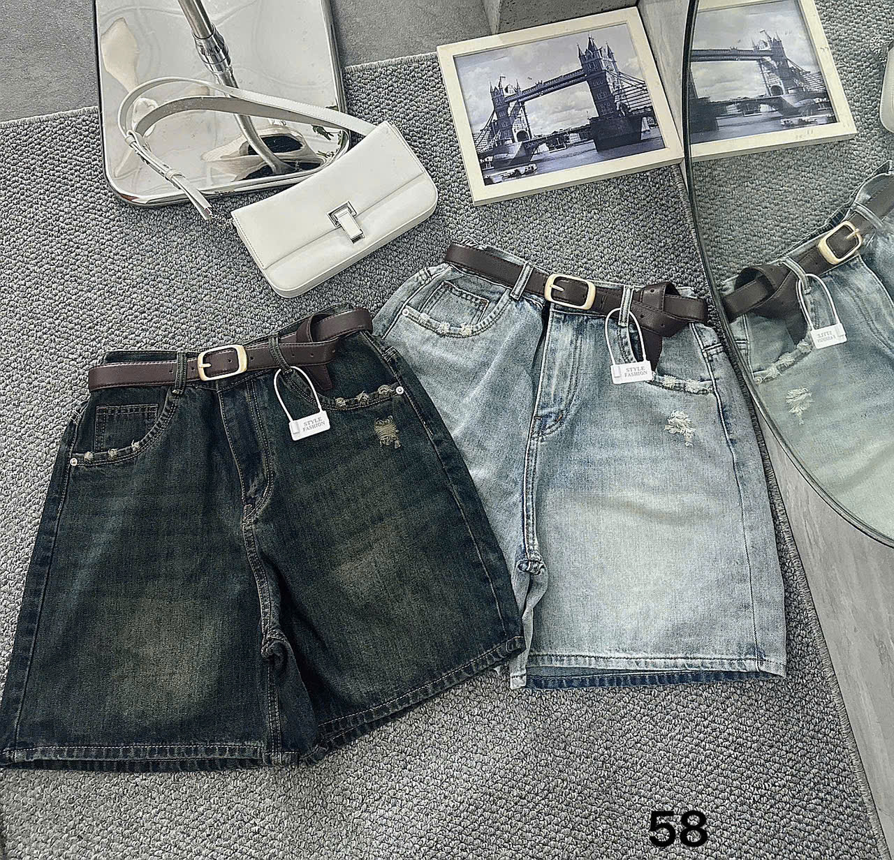 Quần lửng lưng thun túi rách kiểu bigsize QSJ58 dành cho nàng béo mập từ 55-90kg