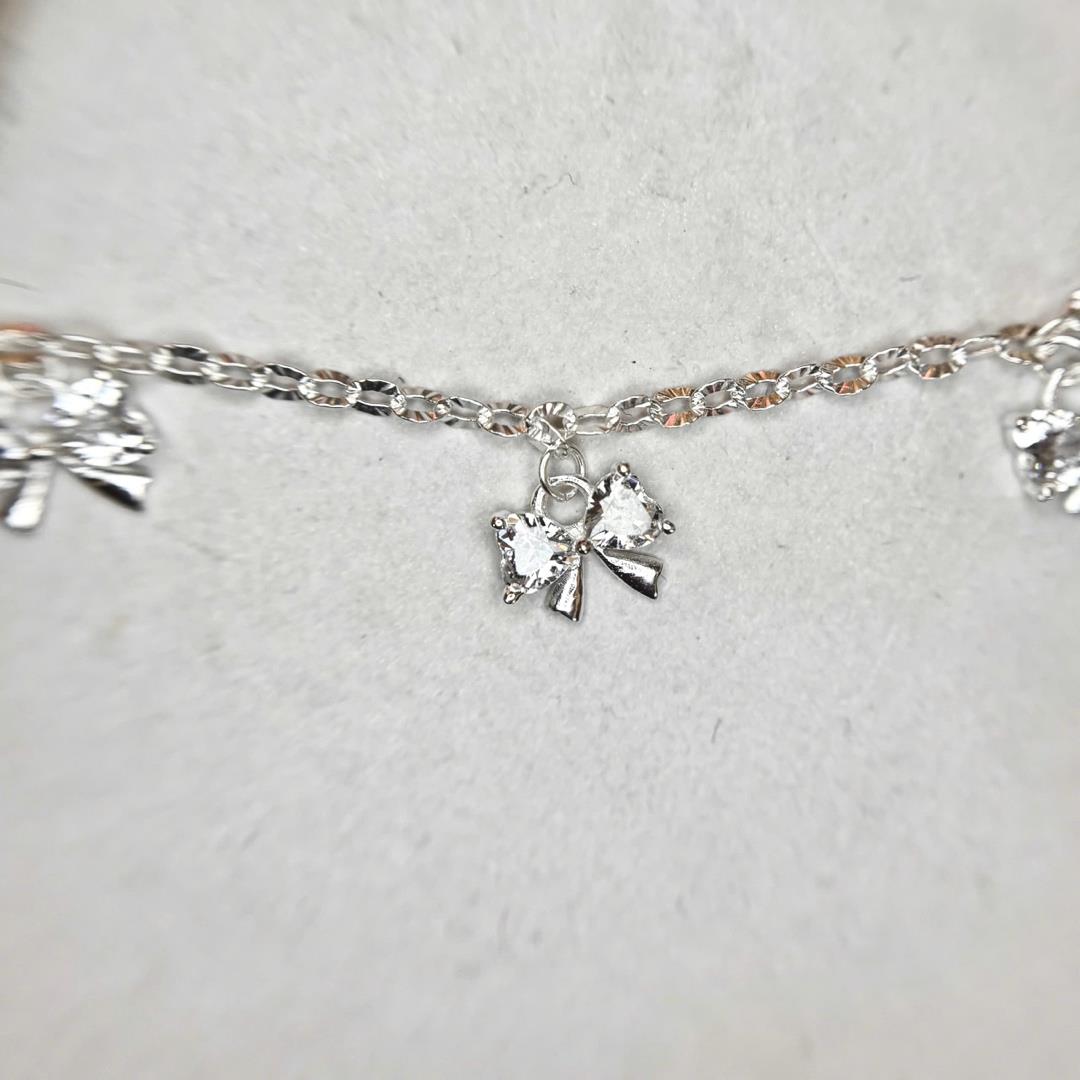 Vòng tay bạc xi kim nơ tim trắng_thumbnail_2