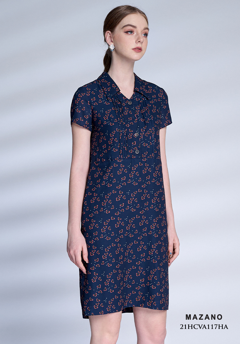 Váy suông xanh than họa tiết hoa nhí cổ đức_thumbnail_3