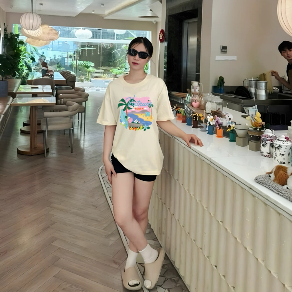Áo thun nữ local brand We Tee hình Vietnam Beach dáng oversize rộng cotton 250 gsm - WU1036_thumbnail_1