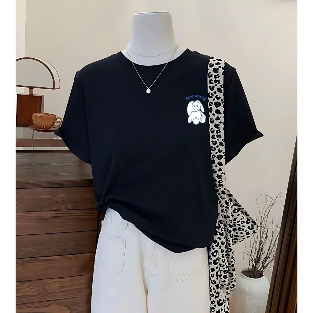 [Form Rộng] Áo phông nữ 𝐋𝐎𝐙𝐀 màu đen in hình chất liệu cotton co giãn 4 chiều - Mã G0271_thumbnail_11