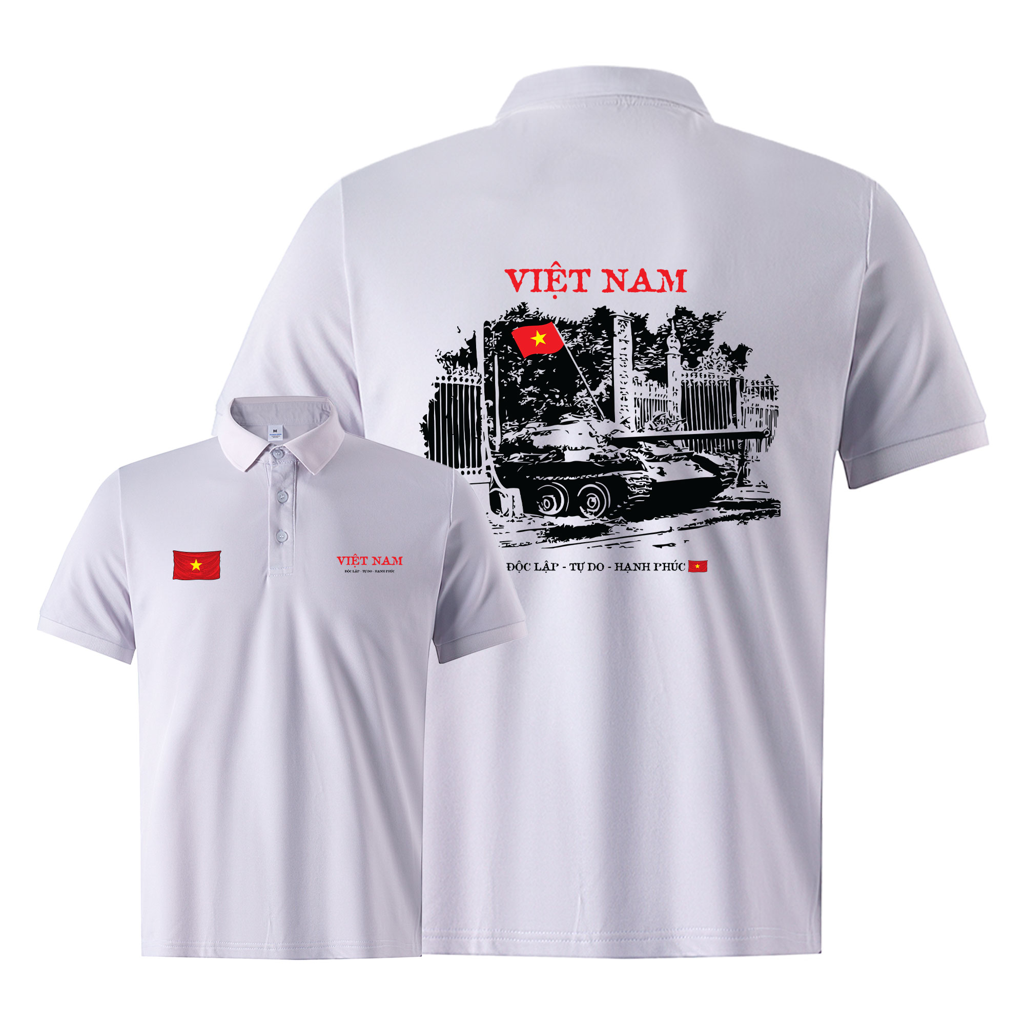 Áo polo nam big size Việt Nam tôi yêu form vừa 2142 Miucho Iconic vải cá sấu polyester in mix_thumbnail_11