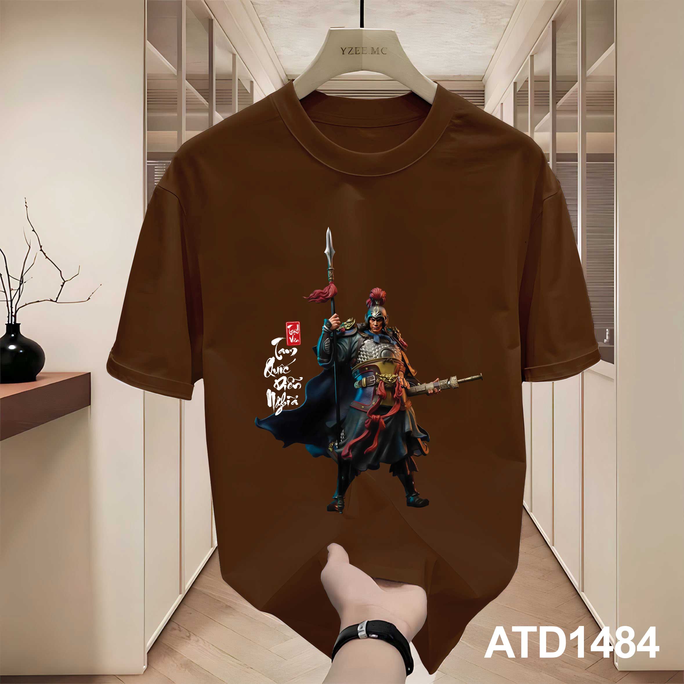 Áo phông nam tam quốc diễn nghĩa nhiều màu nhiều màu ATD1484 Miucho Iconic vải cotton in artwork_thumbnail_8