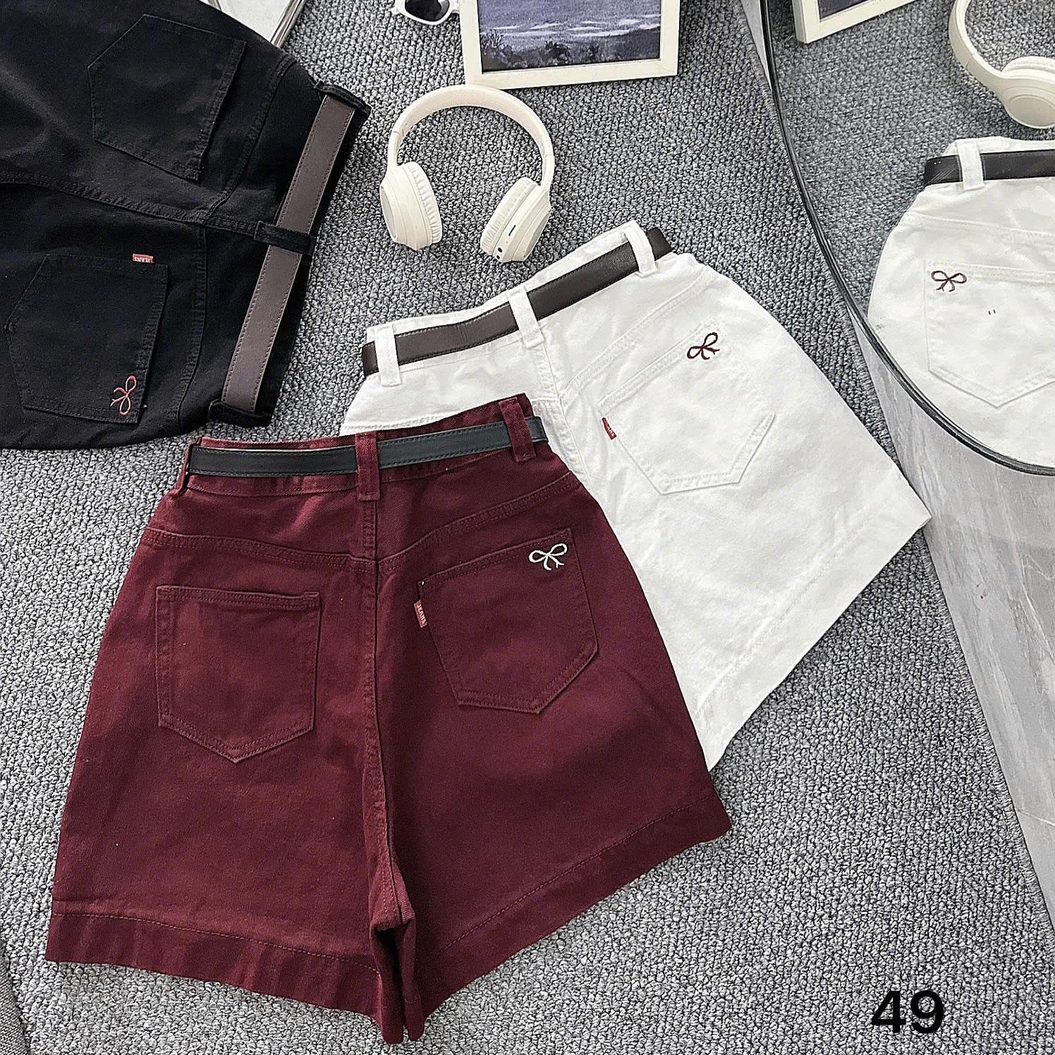 Quần short lửng thêu nơ kaki jean bigsize QSJ049 dành cho nàng béo mập từ 55-90kg_thumbnail_15