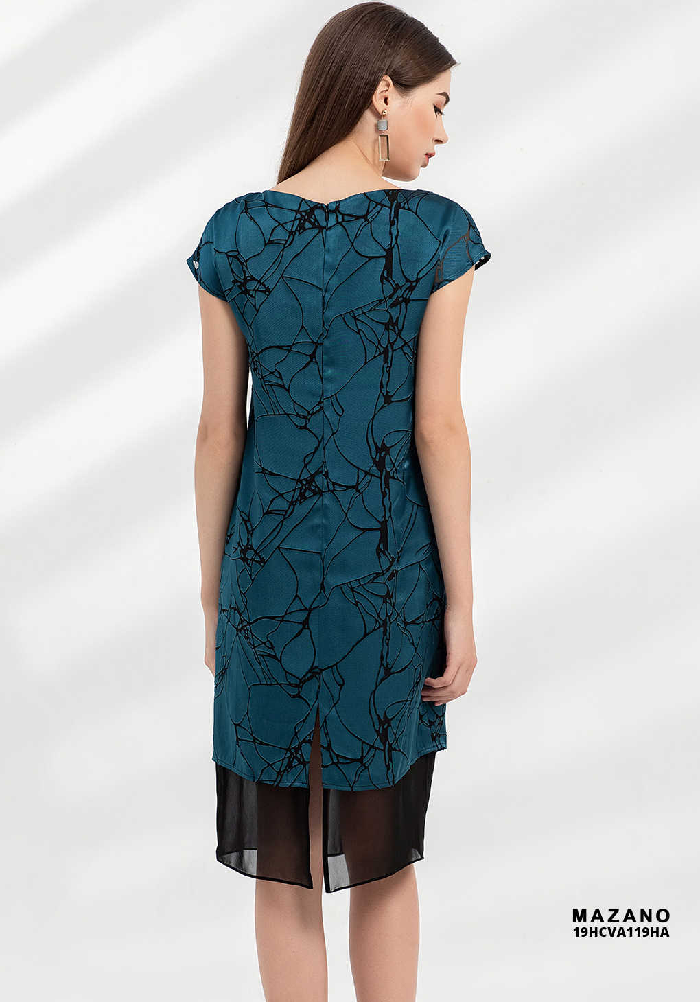 Đầm xanh viền phối cách điệu_thumbnail_2