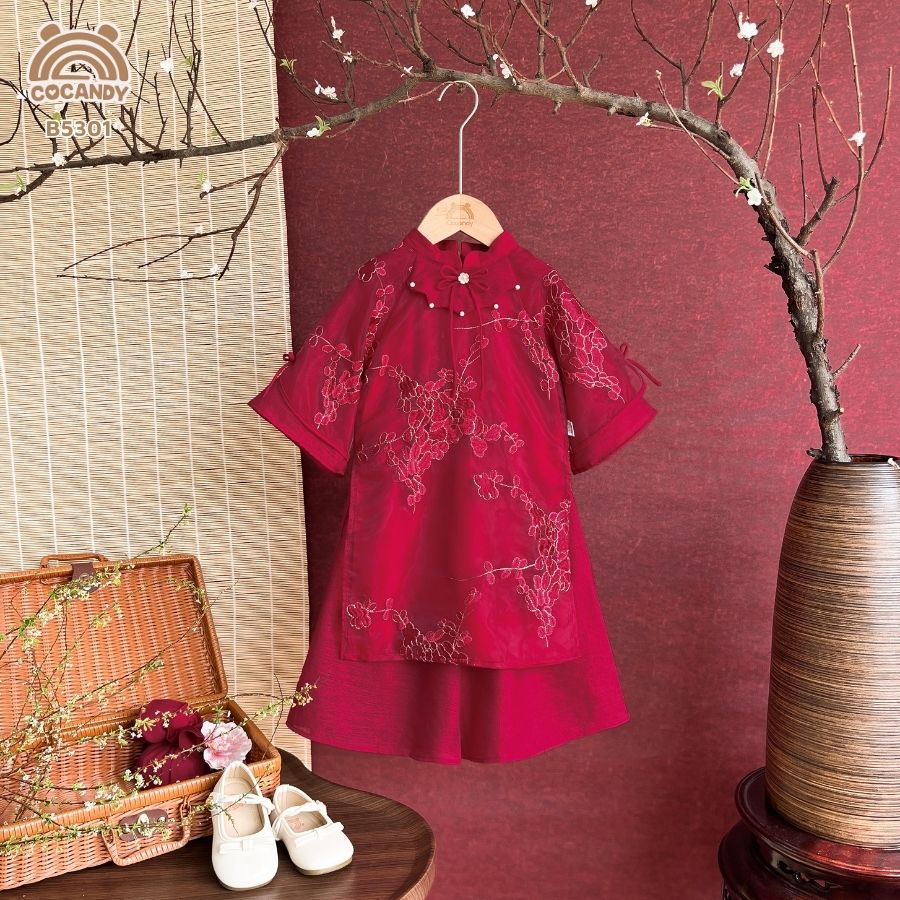 Bộ áo dài ĐỎ Chu Tước_thumbnail_1