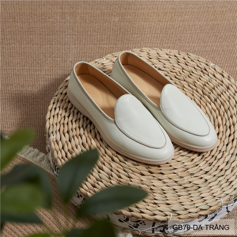 GB70 - Giày Lười Nam Da Bò Phong Cách Anh Quốc, Đế Mềm Thoáng Khí, 4 Màu Da Trắng Kaki Mơ Đen_thumbnail_32
