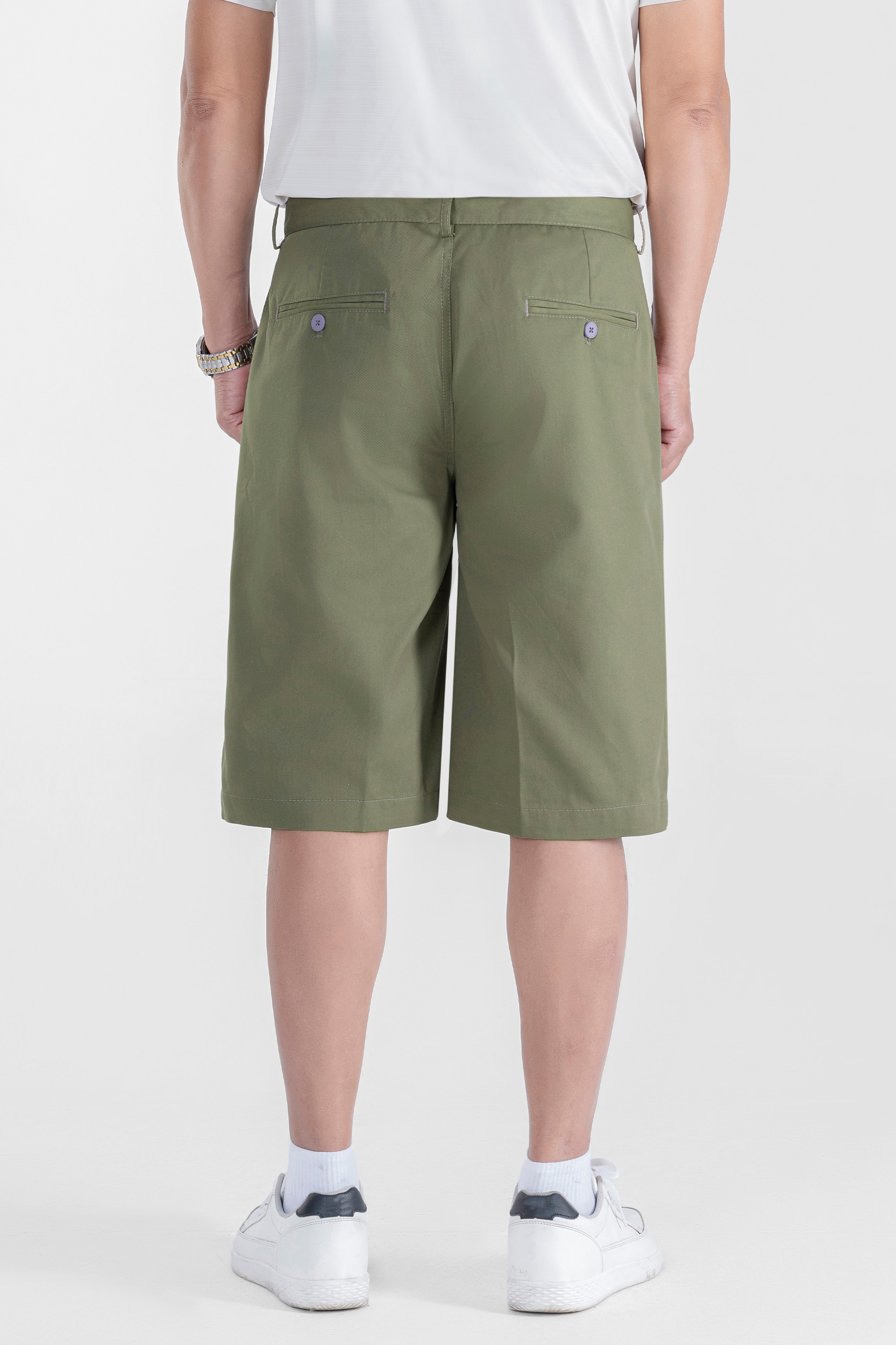 Quần Soọc Kaki 2 Li Nam Trung Niên ANCHI Dáng Suông Dài Qua Gối Màu Đen_thumbnail_26