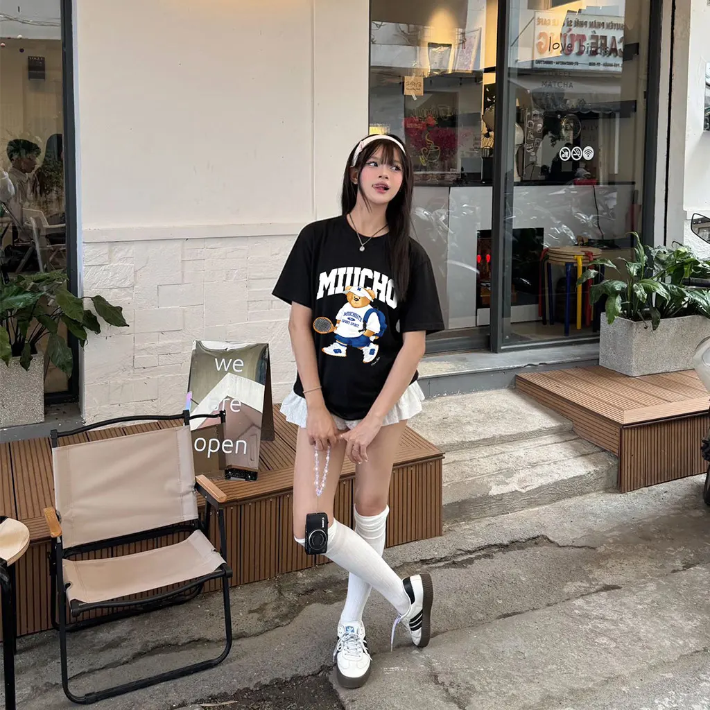 Áo thun form rộng Miucho Gấu Teddy 3112_thumbnail_6