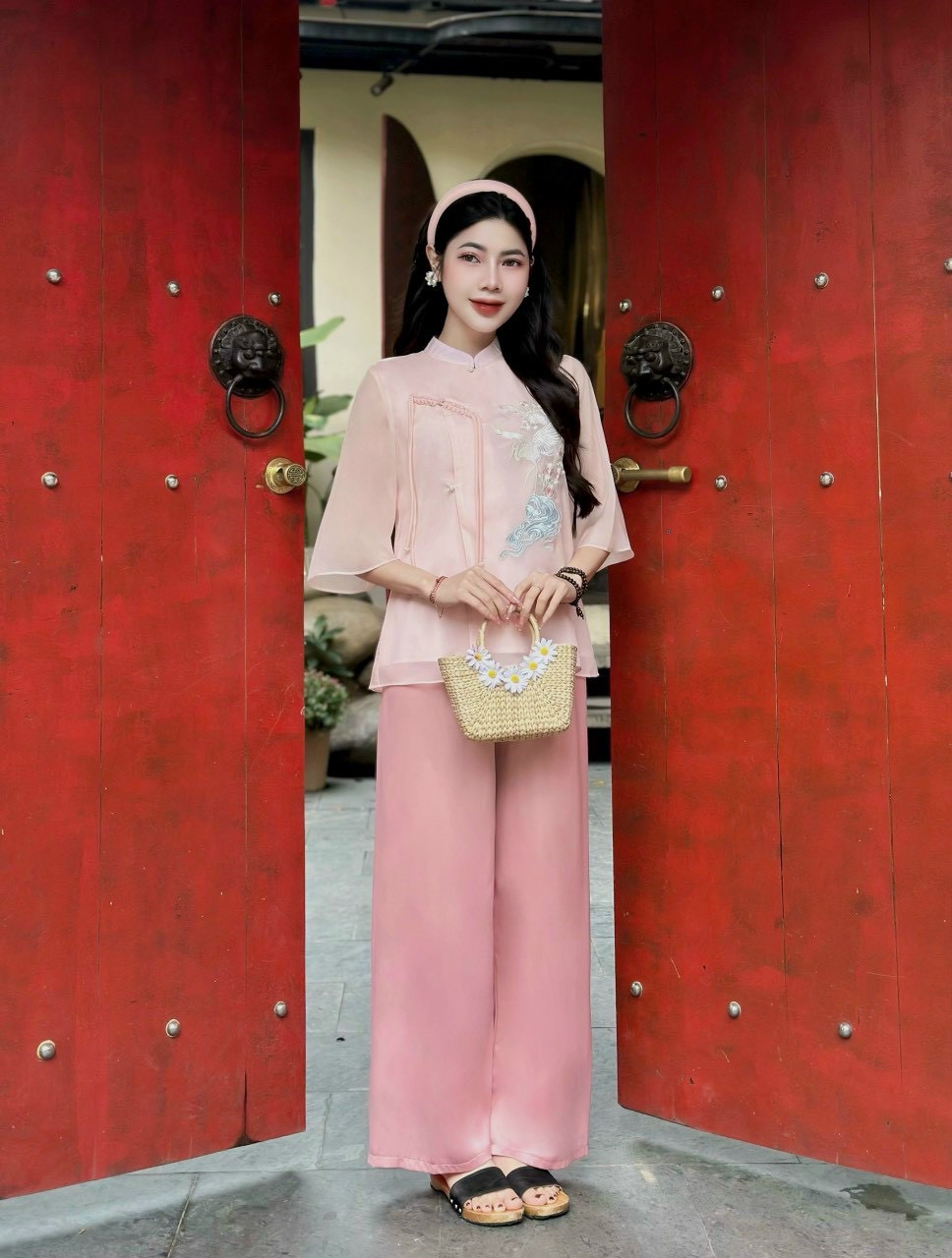 PP23 Pháp phục Voan tơ lễ chùa thêu chim hạc Tinh Nhi_thumbnail_16