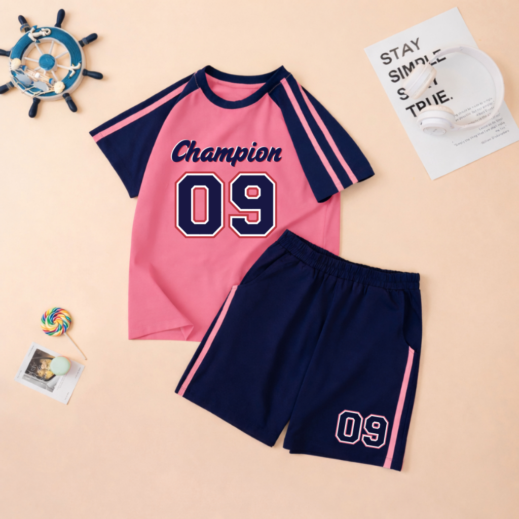 Đồ bộ bé trai, bé gái phối viền hình CHAMPION - Loza Kids BF615_thumbnail_2