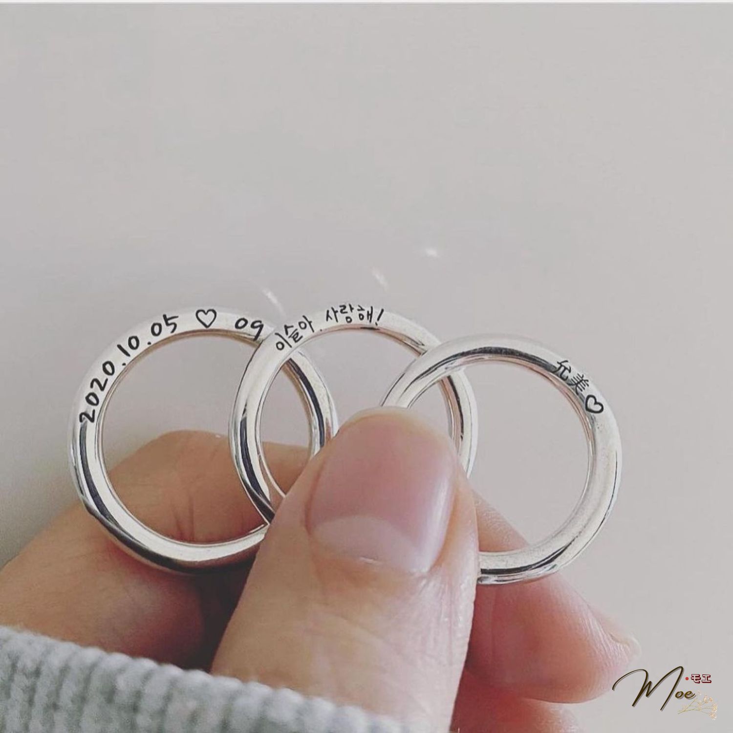 ĐN86 - Nhẫn đôi trơn dày dặn khắc theo yêu cầu