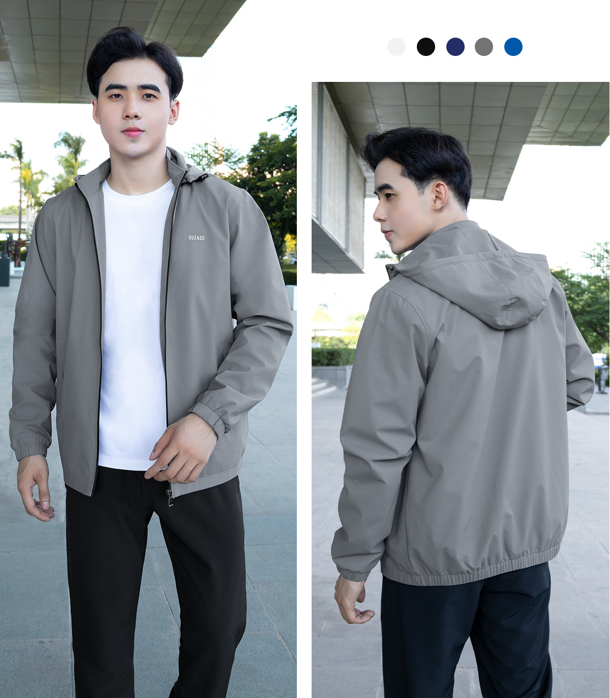 Áo Gió Nam GUZADO Chống Nước, Cản Gió, Giữ Ấm Tốt GKG15_thumbnail_0