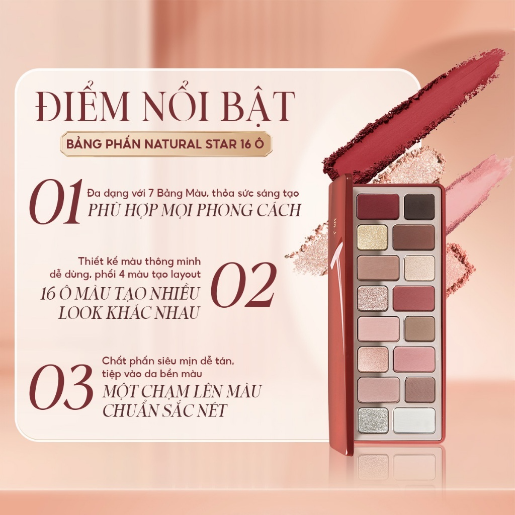 [CHEERYEP] Bảng phấn mắt 16 ô Cheeryep Qianyan Natural Color đa dạng