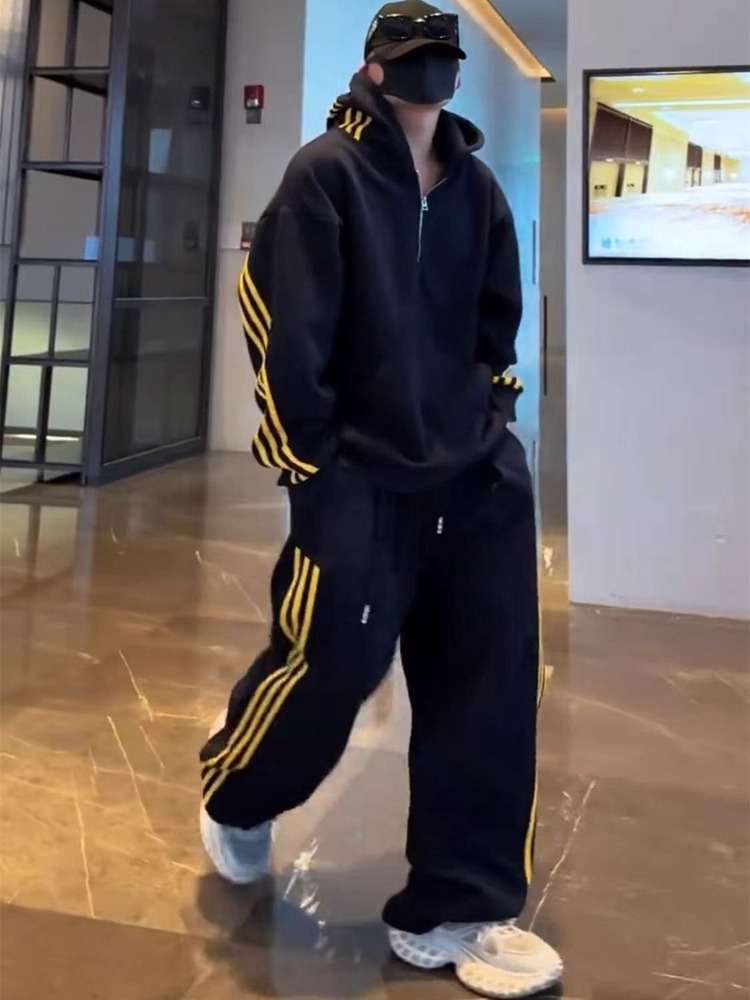 SET HOODIE CROSS RIMBERIO - Streetwear Cực Cháy, Form Rộng Cực Chất KẺ SỌC 3 MÀU phong cách Hàn Quốc_thumbnail_14