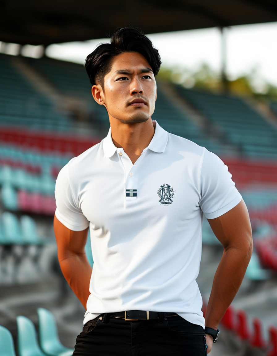 Áo polo nam form vừa regular vải cá sấu đứng form thoáng mát 1837 Miucho Iconic in basic_thumbnail_3