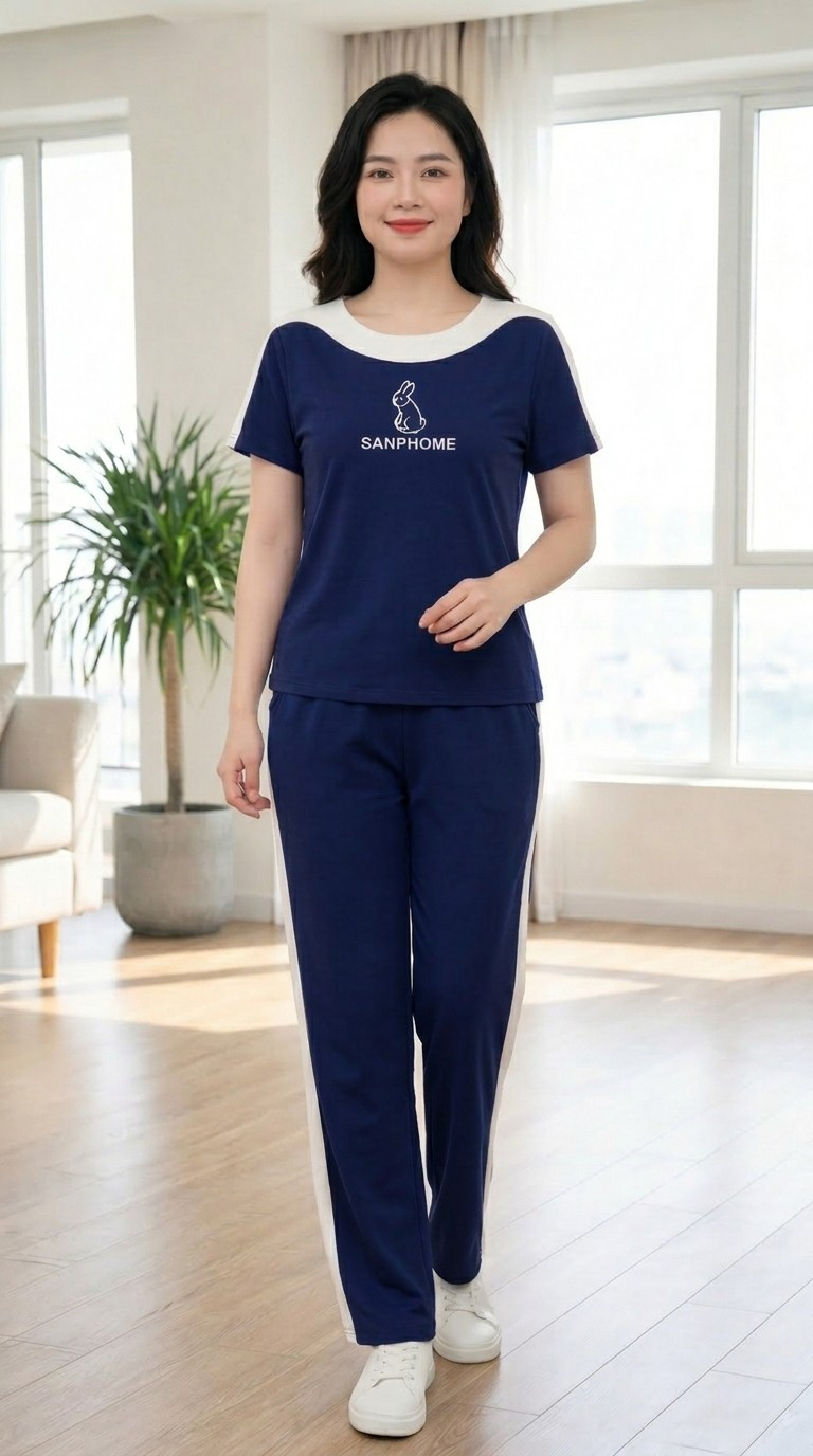 BTF008-Bộ Thun Nữ Cầu Vai Tròn