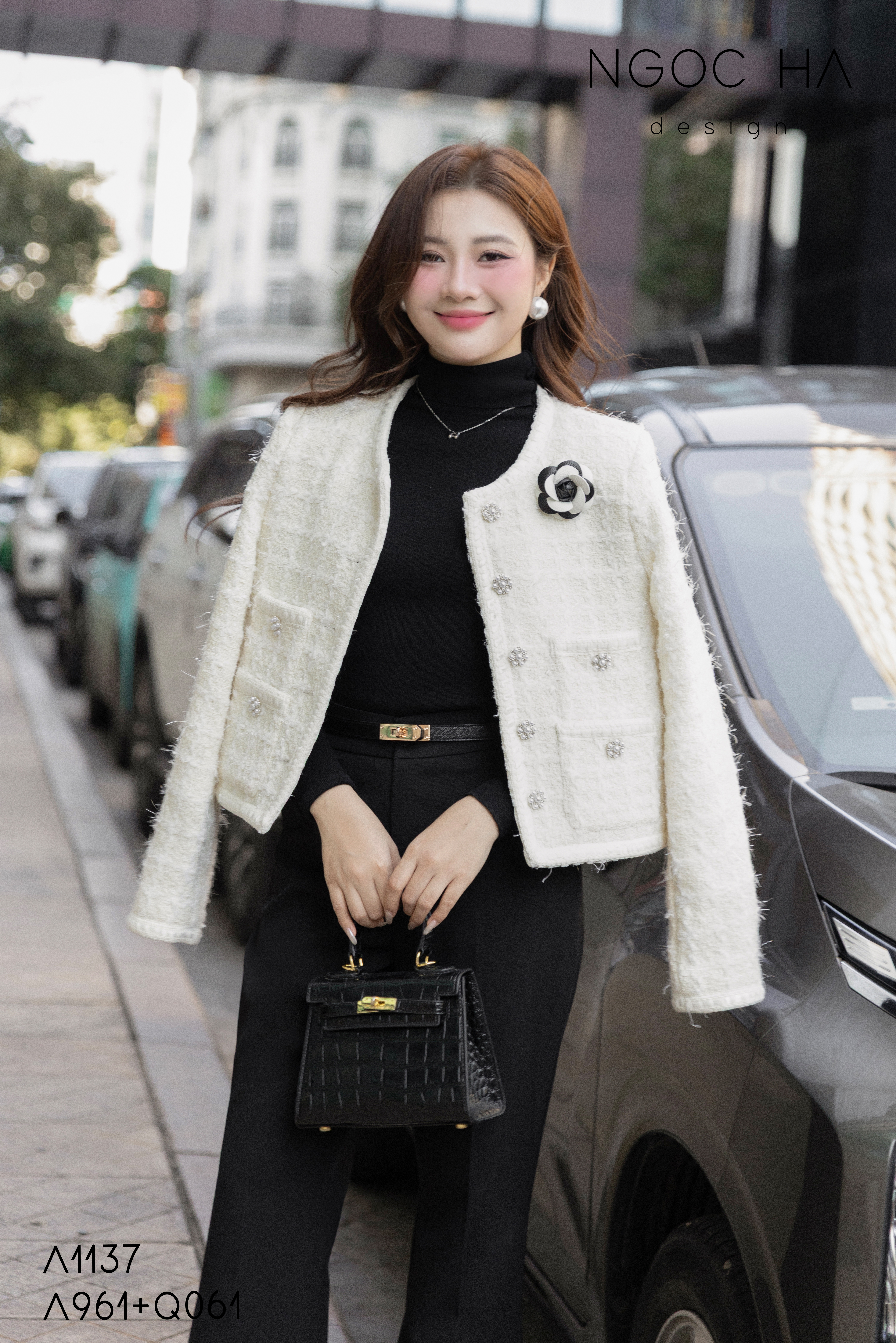 Anisa Top_ Áo Tweed 4 Túi Màu Kem A1137_thumbnail_1