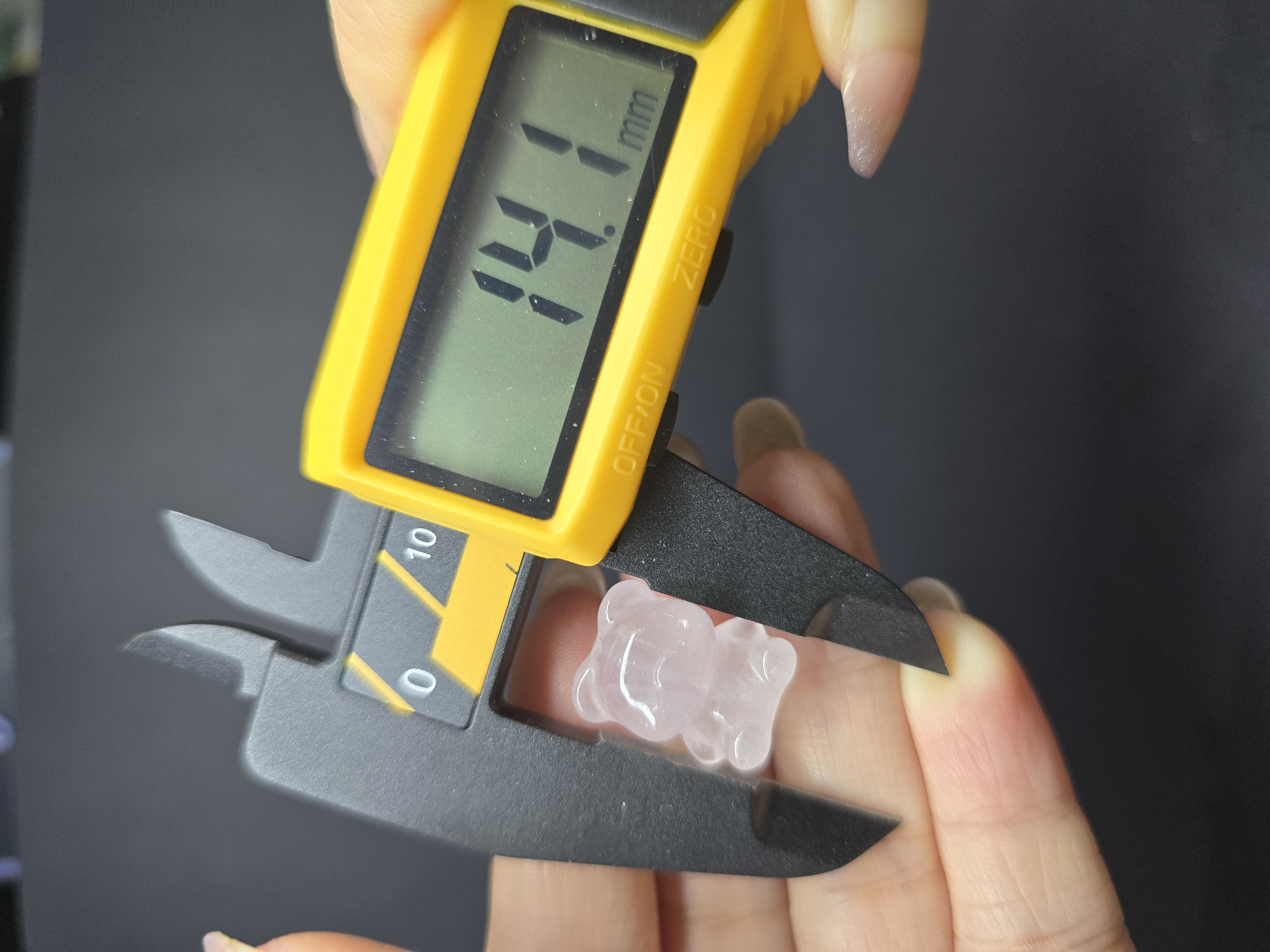 Charm Hạt Lẻ Thạch Anh Hồng - Gấu Cả Khối (Đã Xỏ Lỗ - Bán Lẻ 1 Viên)_thumbnail_4