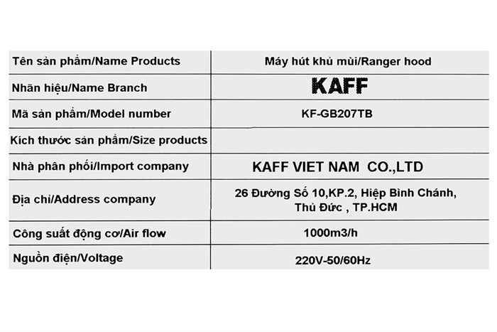 Máy hút mùi kính cong KF-GB207TB - Ảnh 3