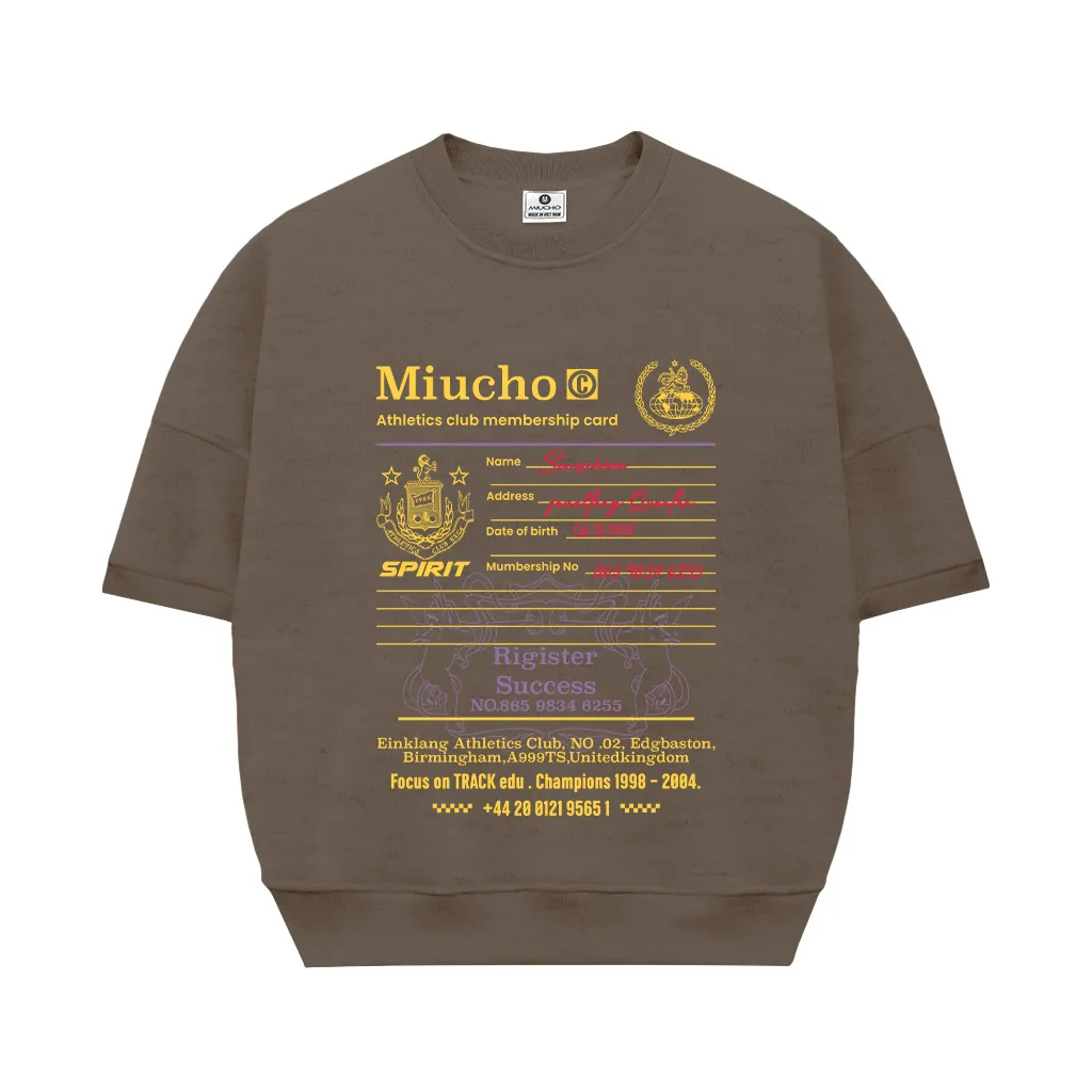 Áo Sweater boxy tay ngắn unisex Miucho nỉ 2 da dày dặn thoáng mát thấm hút mồ hôi tốt basic in mix 2629_thumbnail_10