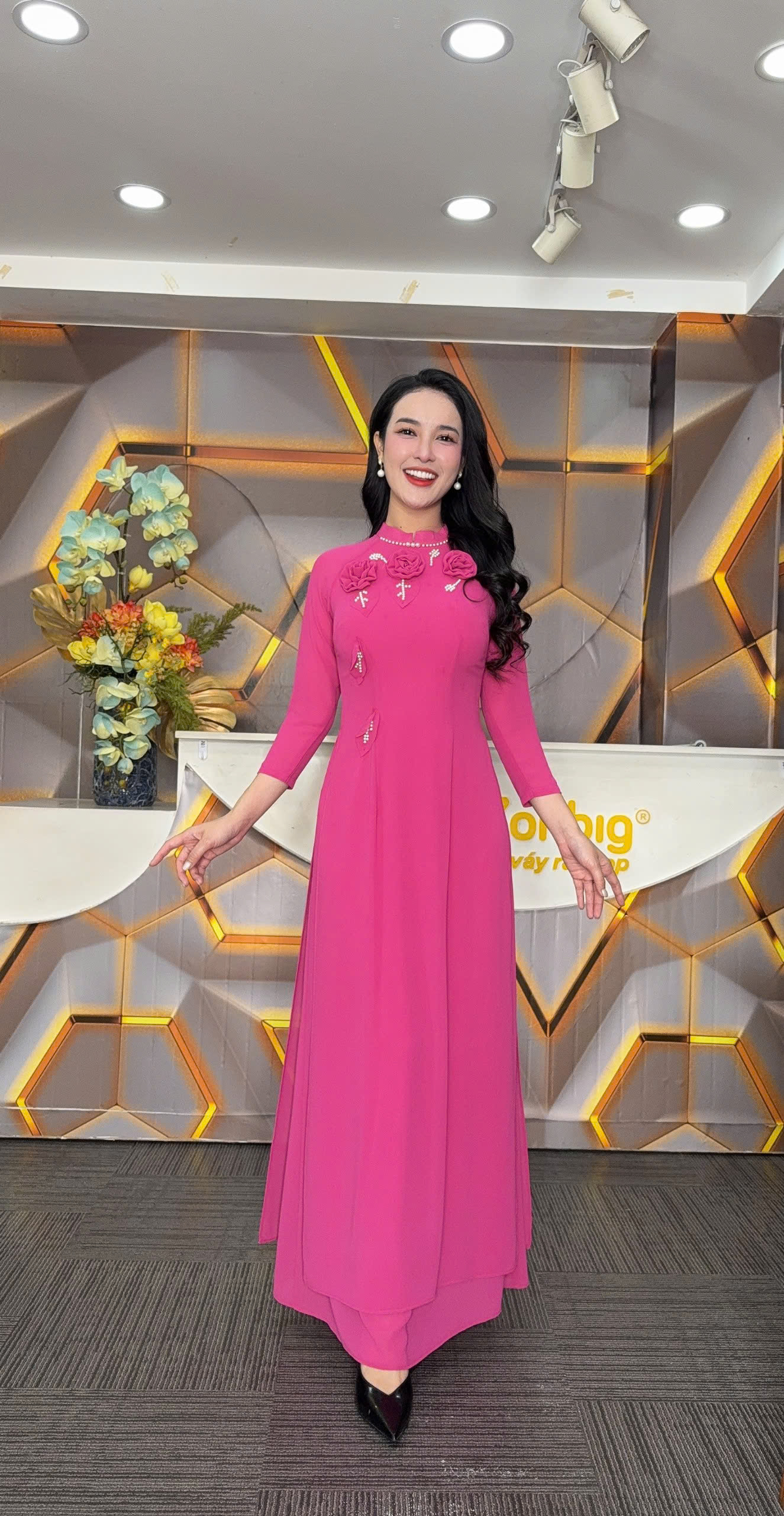 Đầm giả áo dài - Y1960 - Thương hiệu Zonbig