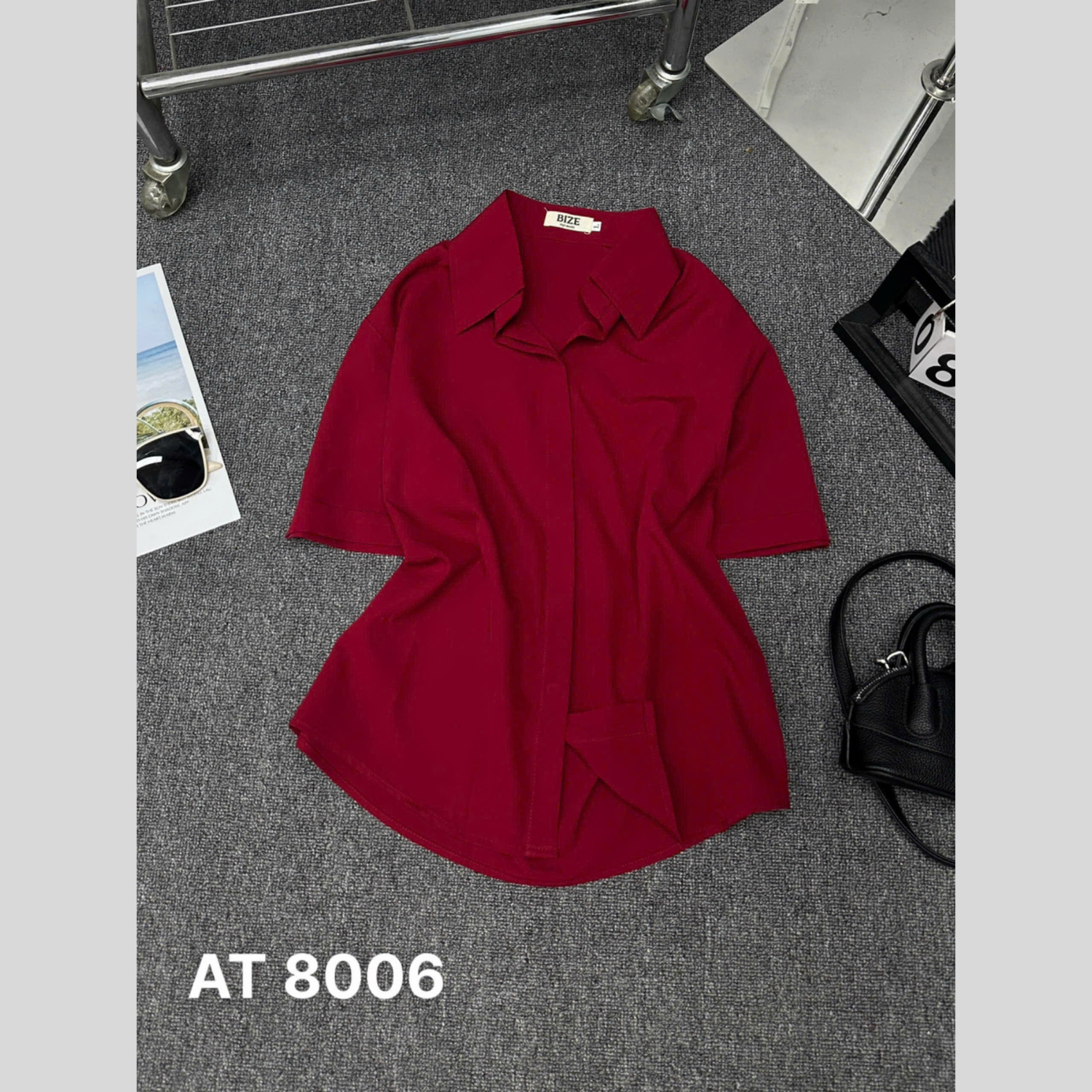 Áo sơ mi tay ngắn kiểu basic bigsize AT8006 dành cho nàng béo mập từ 55-90kg_thumbnail_6